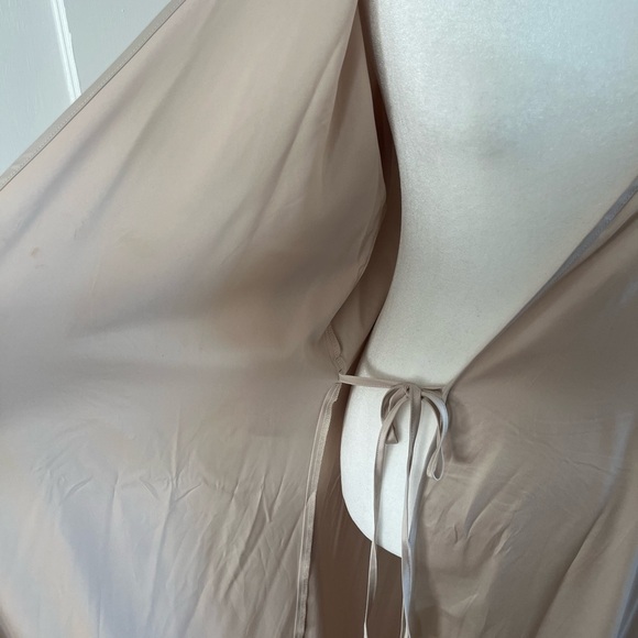 PLUM PRETTY SUGAR cream robe kimono flutter sleeve XS/S bridal wedding boudoir - Picture 4 of 7